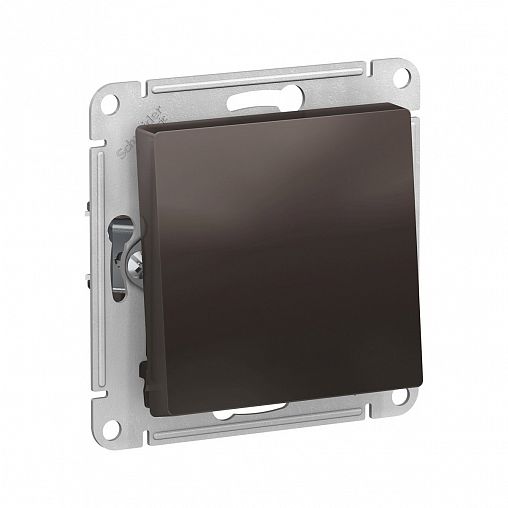 Переключатель 1-клавишный Systeme (Schneider) Electric Atlasdesign, встраиваемый, мокко фото
