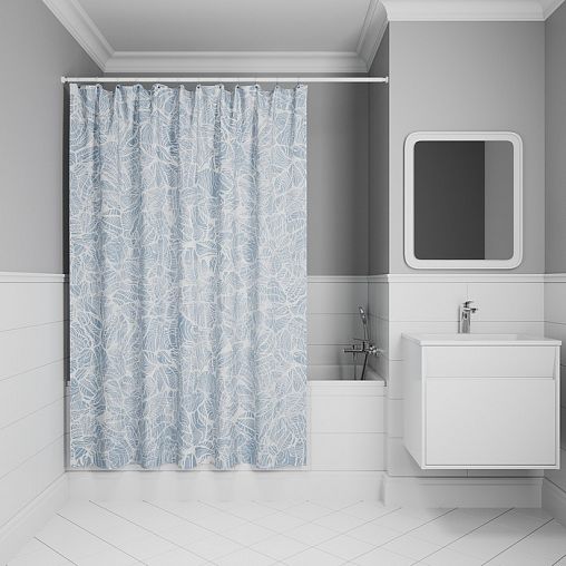 Штора для ванной IDDIS BX03P18i11, 200 x 180 см, полиэстер фото