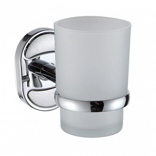 Стакан для зубных щеток Fashun A1906, с настенным держателем, хром фото