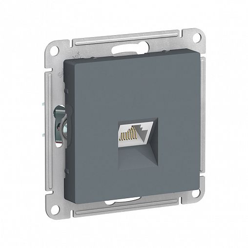 Розетка компьютерная RJ45 Systeme (Schneider) Electric Atlasdesign, встраиваемая, грифель фото