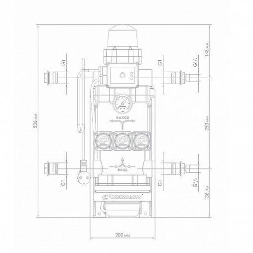 Насос поверхностный Джилекс Комфорт Про 80/40, автоматический, 1100 Вт, 4800 л/ч фото