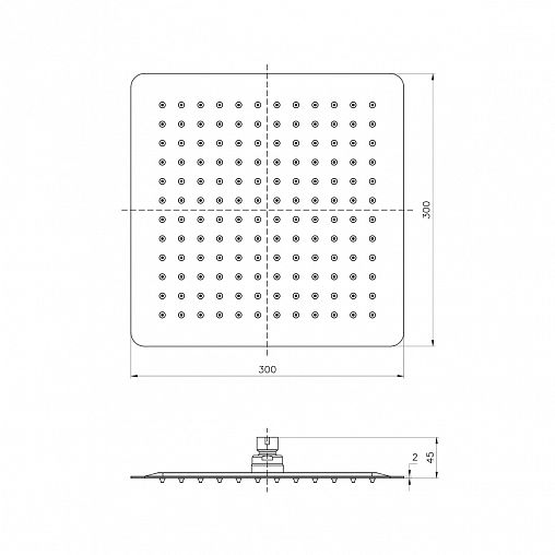 Лейка для верхнего душа Lemark LM9488S, 1 режим фото