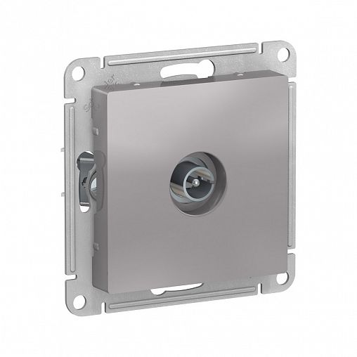 Розетка ТВ Systeme (Schneider) Electric Atlasdesign встраиваемая, алюминий фото