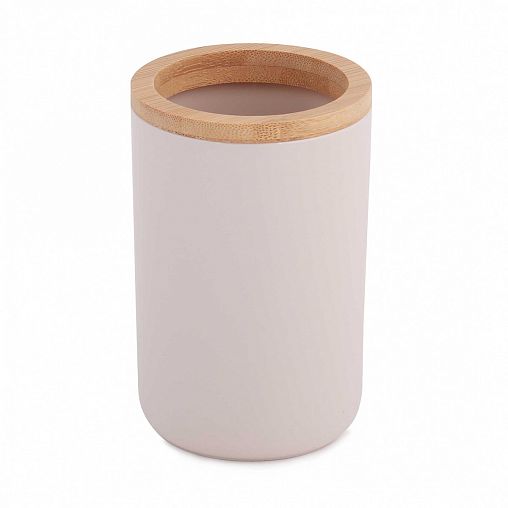 Стакан для зубных щеток Альтернатива Бамбук, бежевый фото