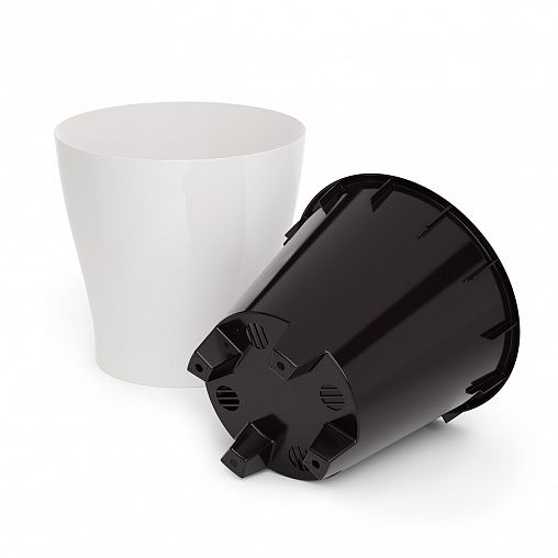 Горшок для цветов Альтернатива Лея, с автополивом, 17 л, белый фото