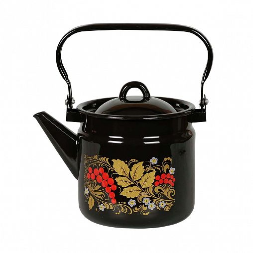 Чайник эмалированный СтальЭмаль, 2 л, с декором фото