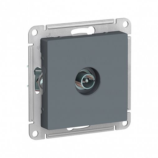 Розетка ТВ Systeme (Schneider) Electric Atlasdesign встраиваемая, грифель фото