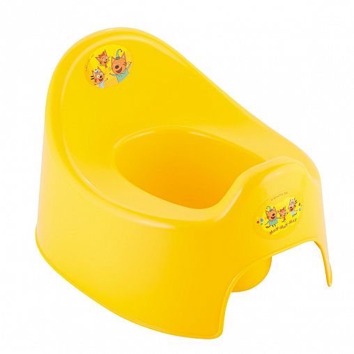 Горшок детский Plast Team Baby Три Кота, 285 x 237 x 180 мм, желтый фото