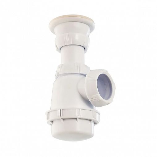 Сифон для биде или раковины Wirquin, сверхкомпактный, с выпуском, 1 1/4" x 32 мм фото