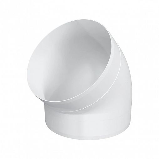 Колено круглое Era 15ККП, 45 градусов, пластик, d 150 мм фото