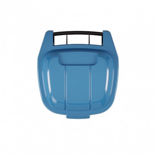 Бак для мусора Альтернатива, на колесах, 65 л, черно-синий фото