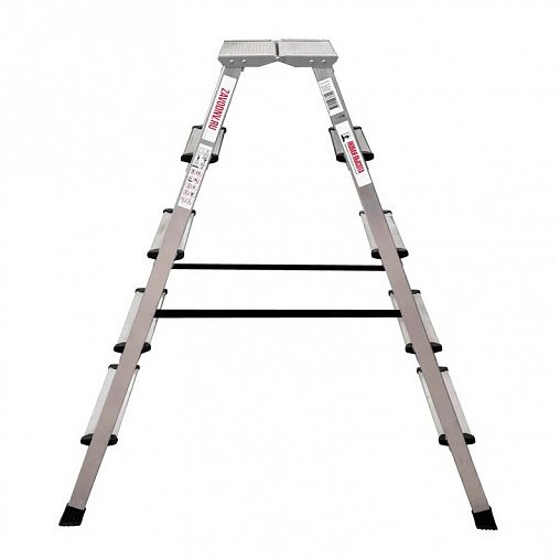 Стремянка двухсторонняя Новая высота NV 2120, алюминиевая, 2 x 5 ступеней, 3,1 м фото