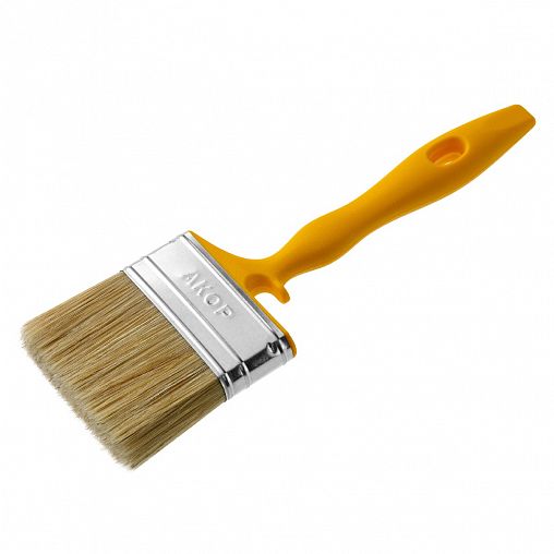 Кисть плоская для эмалей Акор Мастер, смешанная щетина, пластиковая ручка, 75 x 17 мм фото