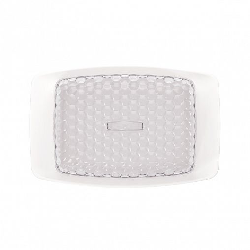 Масленка Альтернатива Мозаика, 18,5 x 12 x 7,2 см, бело-прозрачная фото
