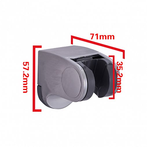 Настенный держатель для лейки Fashun N30, с регулировкой наклона, сатин/серый фото