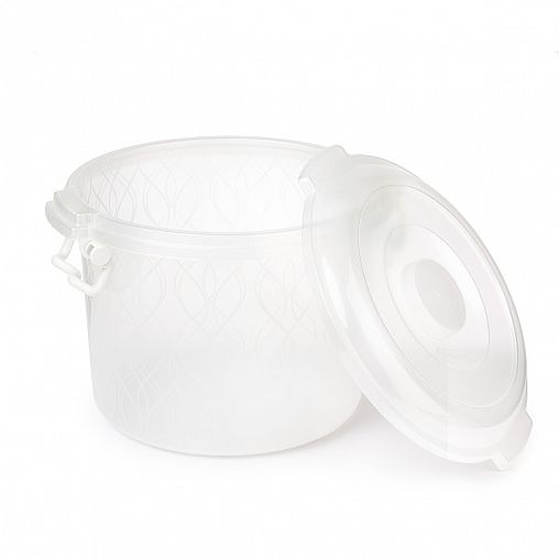 Контейнер для хранения Альтернатива, круглый, с крышкой и ручками, 8 л фото