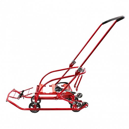 Санки детские с ручкой Nika Kids Nikki 3 N3/АЛ2, сиденье 46 x 29 см, с колесами, алые фото