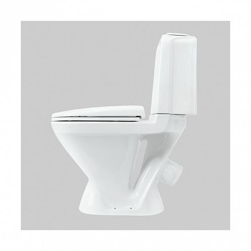 Унитаз напольный ободковый Sanita Luxe Classic Comfort, сиденье дюропласт, 64 x 35 x 79 см, белый фото