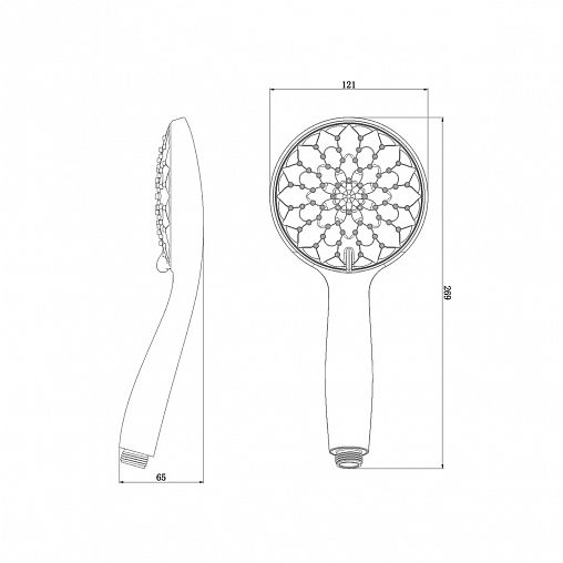 Лейка для душа Lemark LM8121C, 3 режима фото