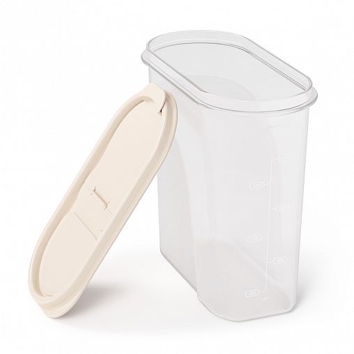 Емкость для сыпучих продуктов Альтернатива, 1,75 л, бежевая фото