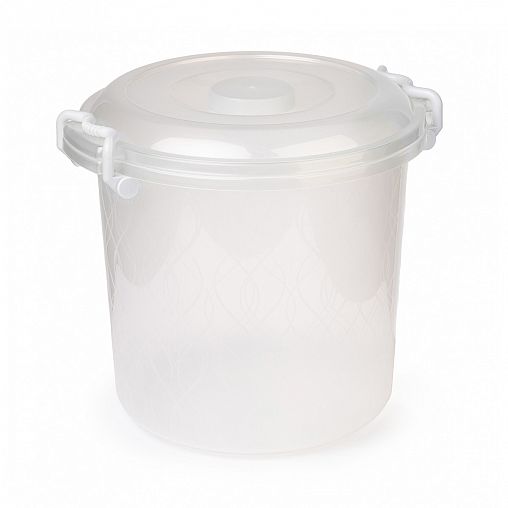 Контейнер для хранения Альтернатива, круглый, с крышкой и ручками, 10 л фото