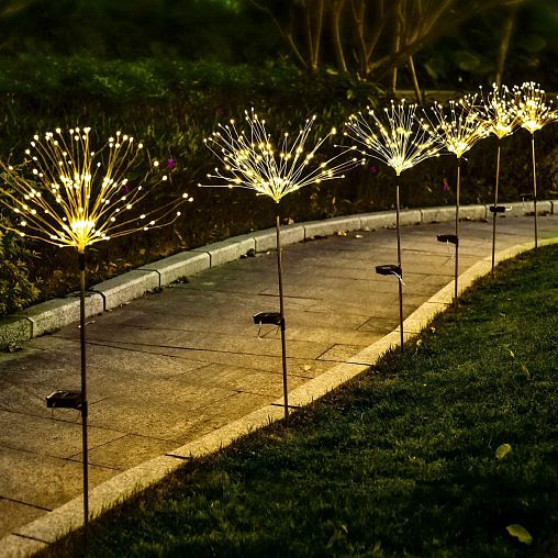 Грунтовые светодиодные садово-парковые фонари на солнечных батареях