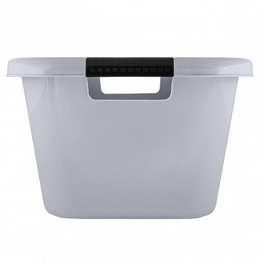 Таз Plast Team Bergen, с ручками, прямоугольный, 30 л, серый шторм фото