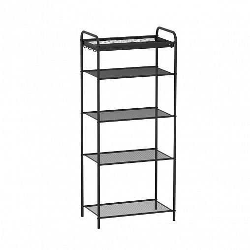 Подставка для обуви ЗМИ Верона 15, 5-ти полочная, 30 x 45 x 95 см, черная фото