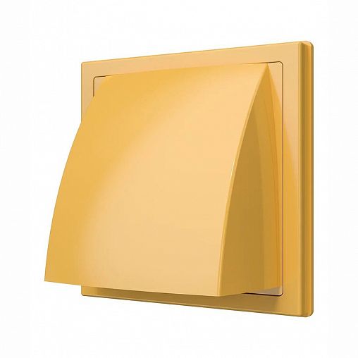 Выход стенной вытяжной Era 1515К12,5ФВ беж, 150 x 150 мм, с обратным клапаном, с фланцем D 125 мм фото