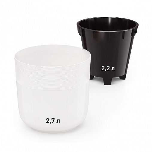Горшок для цветов Альтернатива Линель, с автополивом, 2,7 л, белый фото