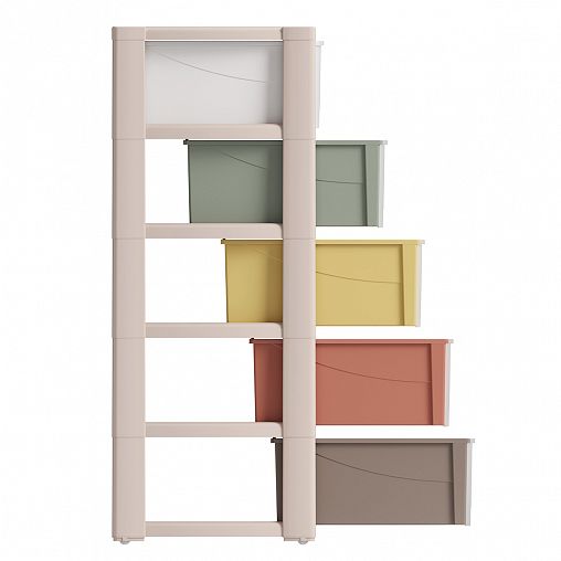 Комод пятисекционный Альтернатива Колорит, 56 x 39 x 100 см, цветной фото