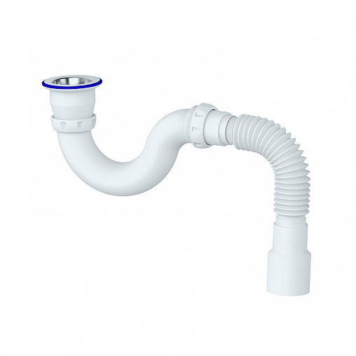 Сифон для душевого поддона Unicorn G32, 1 1/2" x 40 мм, регулируемый, с гофротрубой 400 мм фото