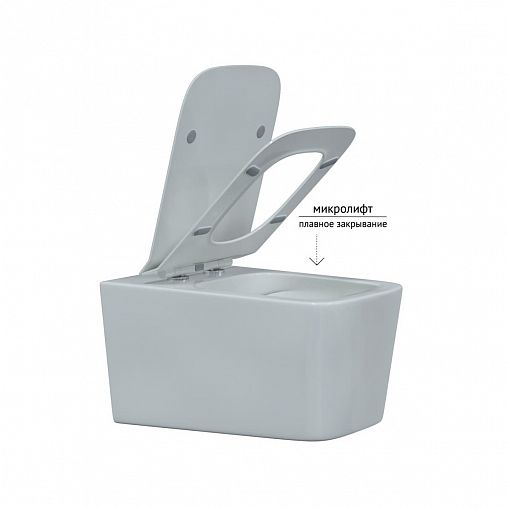 Унитаз подвесной безободковый Berges Floe, 55 x 36 x 40 см, белый фото