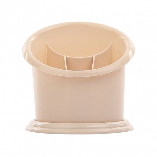 Подставка для столовых приборов Альтернатива Стиль, 16,5 x 13 x 15,5 см, светло-бежевая фото