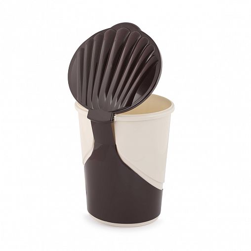 Ведро для мусора Альтернатива, с педалью, слоновая кость, 10 л фото