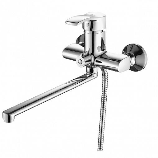 Смеситель для ванны с душем Fashun A2270, с длинным изливом, хром фото