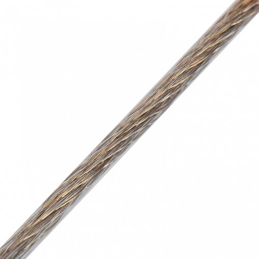 Трос стальной в ПВХ оплетке Rexant, D 4 мм, 100 м, прозрачный фото