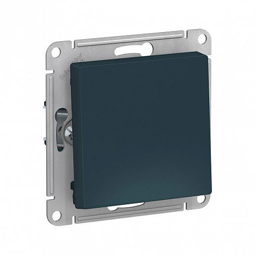 Выключатель 1-клавишный Systeme (Schneider) Electric Atlasdesign, встраиваемый, изумрудный фото