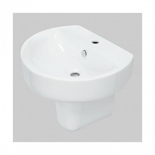 Раковина Sanita Luxe Best 55 ВКС, 55,5 x 44,5 x 17,5 см, белая фото