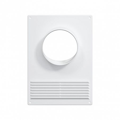 Накладка торцевая Era 110ПТПР, пластик, с решеткой, с фланцем d 110 мм, 180 x 250 мм фото