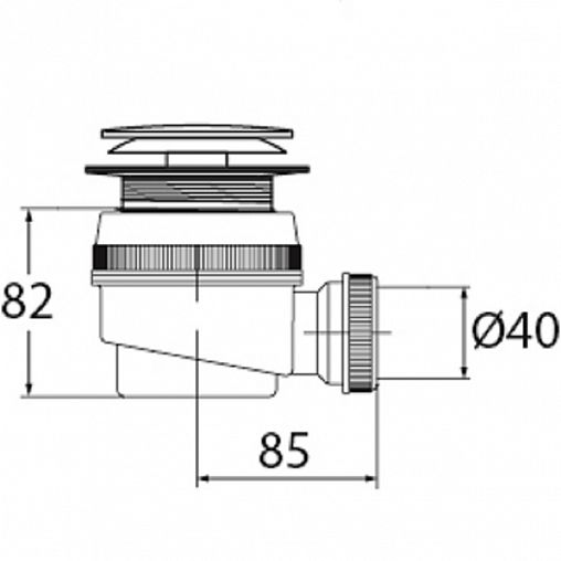 Сифон для душевого поддона VIRPlast Элит, выпуск Click-Clack, d 50 мм фото