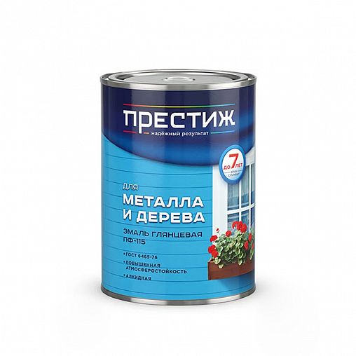 Эмаль ПФ-115 для металла и дерева Престиж, алкидная, глянцевая, 0,9 кг, хаки фото