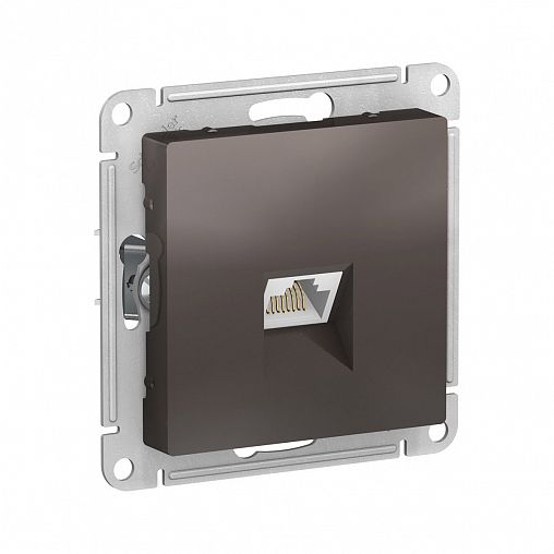 Розетка компьютерная RJ45 Systeme (Schneider) Electric Atlasdesign, встраиваемая, мокко фото