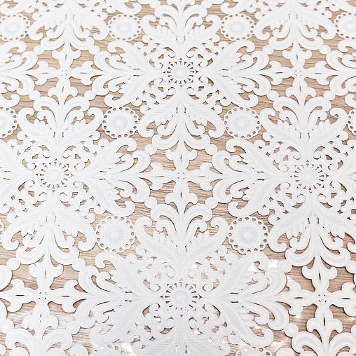 Скатерть Вилина Элегия 014-white, ПВХ, 110 x 135 см, белая фото