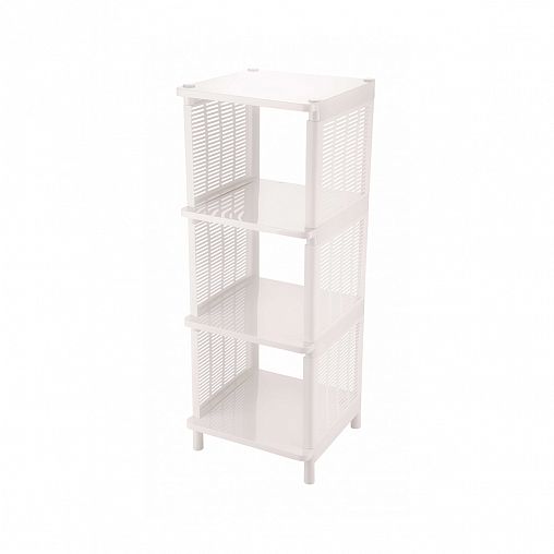Этажерка Альтернатива Лайт, 4 секции, 31,5 x 32,7 x 86 см, белая фото