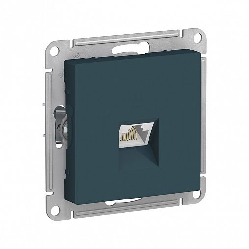 Розетка компьютерная RJ45 Systeme (Schneider) Electric Atlasdesign, встраиваемая, изумруд фото