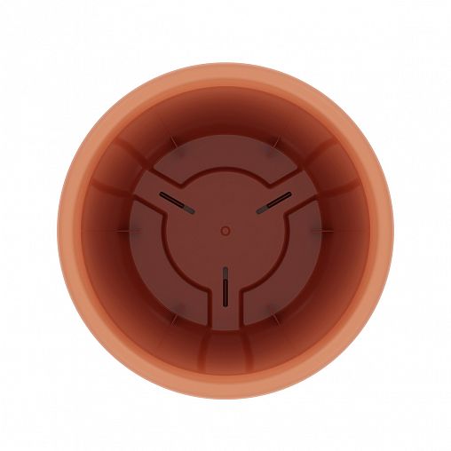 Горшок для цветов Альтернатива Афина, с поддоном, 3 л, коричневый фото