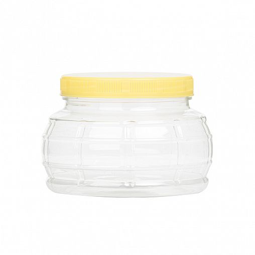 Банка для сыпучих продуктов ПЭТ Альтернатива Бочонок, 10,3 x 13,5 см, 1 л фото