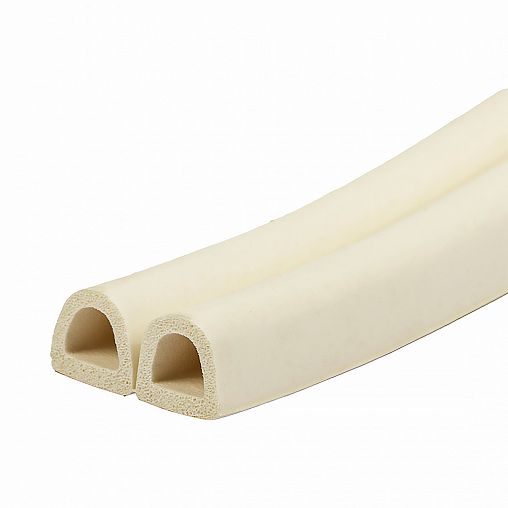 Уплотнитель промышленный D-профиль Tech-Top, 10 x 12 мм, бухта 50 м, белый фото