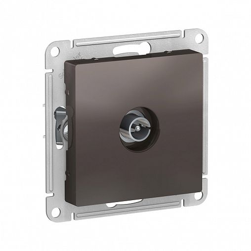 Розетка ТВ Systeme (Schneider) Electric Atlasdesign встраиваемая, мокко фото